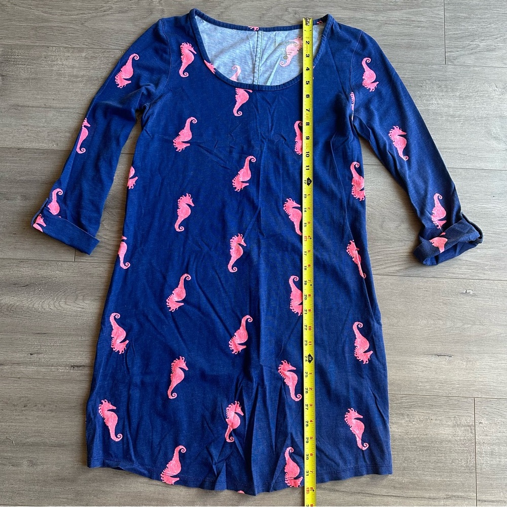 Lilly Pulitzer Arielle dress - size XS - Sea Horse Blue Flirty print - Picture 2 of 6